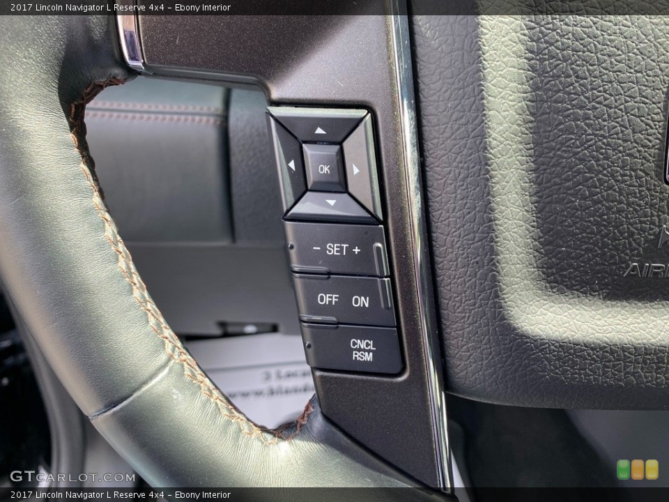 Ebony Interior Steering Wheel for the 2017 Lincoln Navigator L Reserve 4x4 #141711119