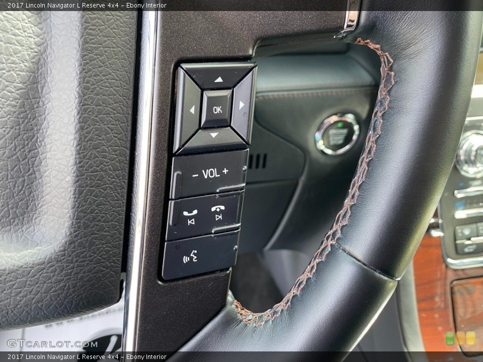 Ebony Interior Steering Wheel for the 2017 Lincoln Navigator L Reserve 4x4 #141711143
