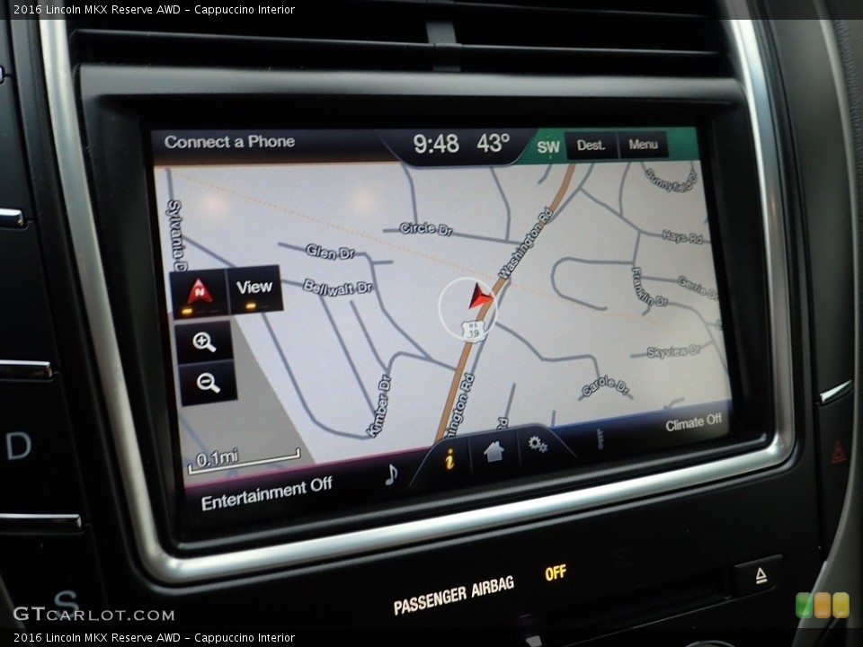 Cappuccino Interior Navigation for the 2016 Lincoln MKX Reserve AWD #141713726