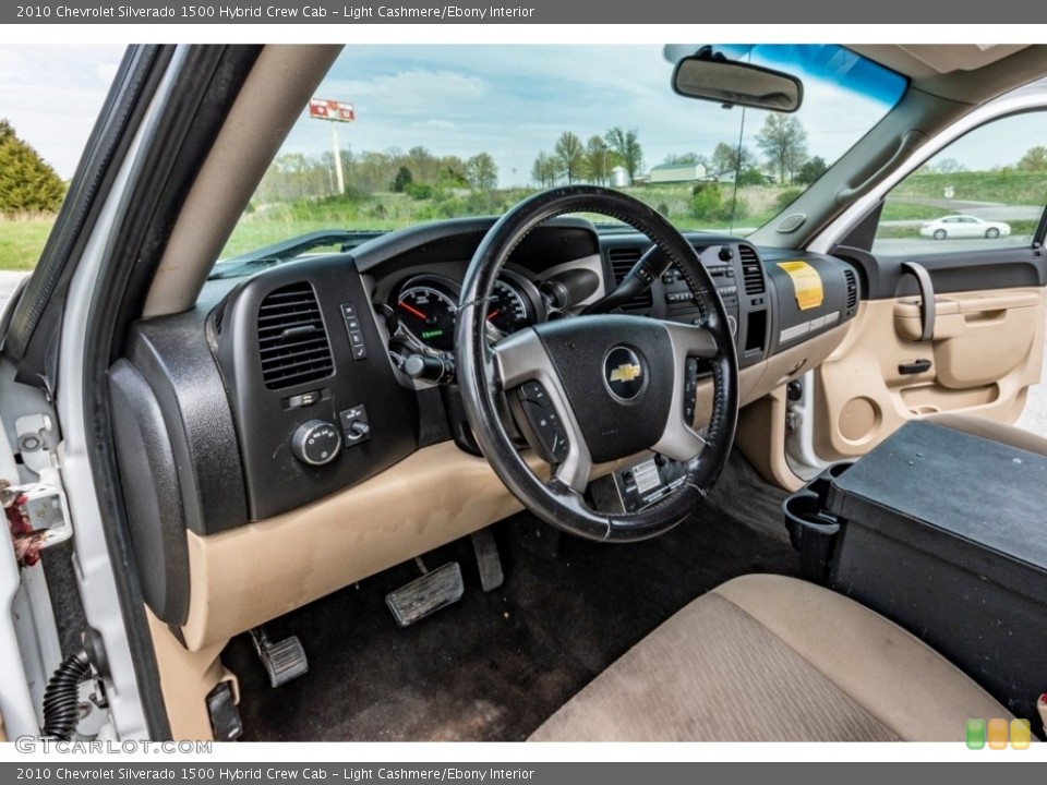 Light Cashmere/Ebony Interior Front Seat for the 2010 Chevrolet Silverado 1500 Hybrid Crew Cab #141721987