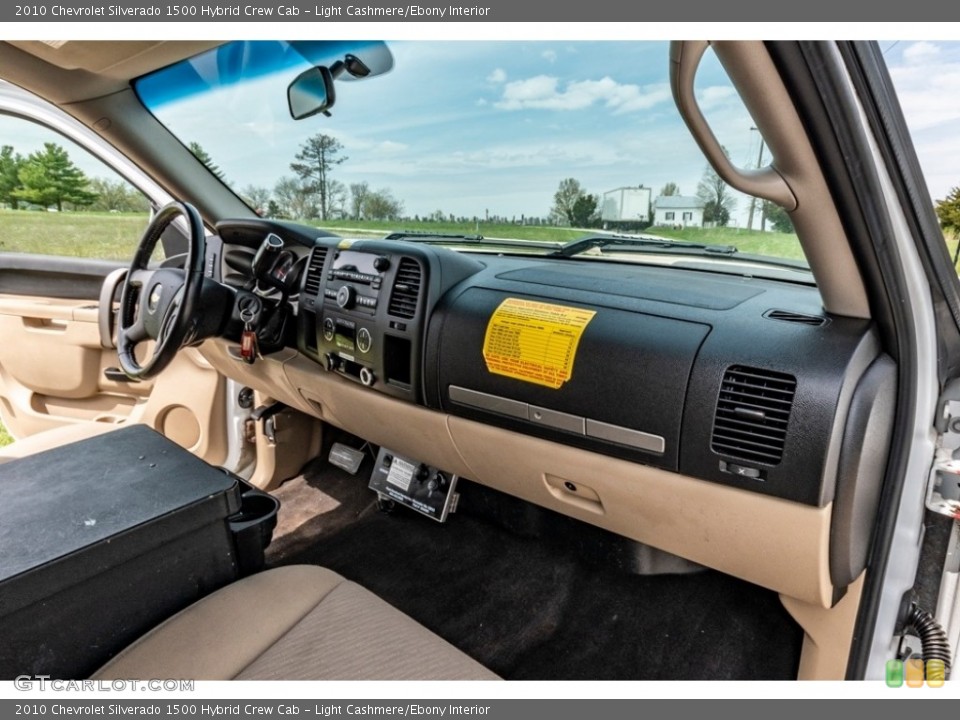 Light Cashmere/Ebony Interior Dashboard for the 2010 Chevrolet Silverado 1500 Hybrid Crew Cab #141722182
