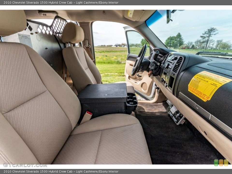 Light Cashmere/Ebony Interior Front Seat for the 2010 Chevrolet Silverado 1500 Hybrid Crew Cab #141722189