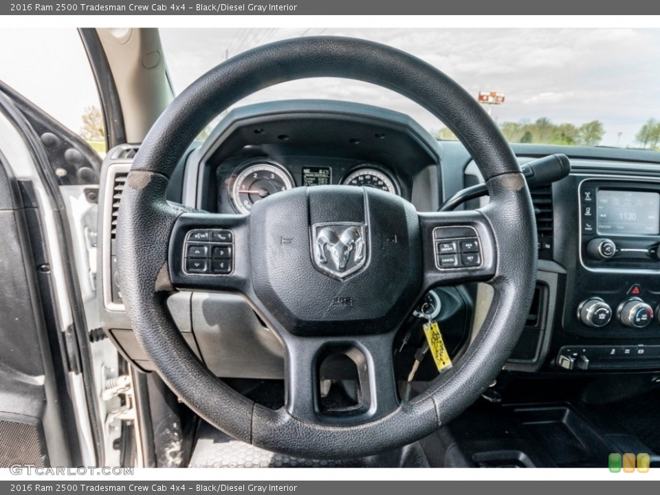Black/Diesel Gray Interior Steering Wheel for the 2016 Ram 2500 Tradesman Crew Cab 4x4 #141722863