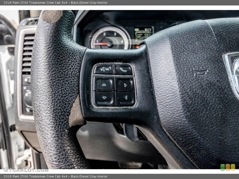 Black/Diesel Gray Interior Steering Wheel for the 2016 Ram 2500 Tradesman Crew Cab 4x4 #141722872