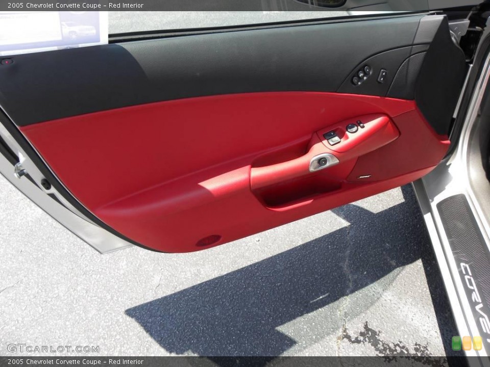 Red Interior Door Panel for the 2005 Chevrolet Corvette Coupe #14172640