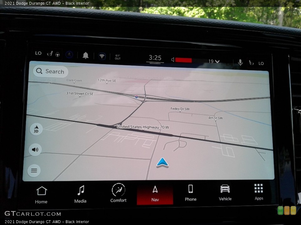 Black Interior Navigation for the 2021 Dodge Durango GT AWD #141729152