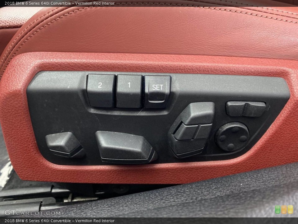 Vermilion Red Interior Controls for the 2018 BMW 6 Series 640i Convertible #141730520