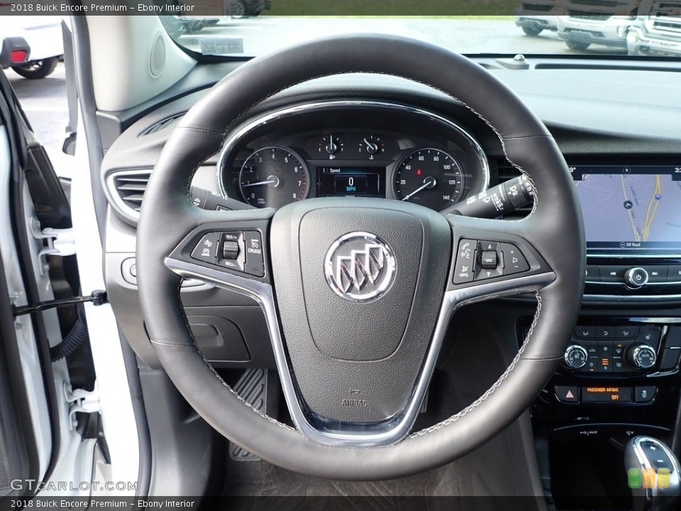 Ebony Interior Steering Wheel for the 2018 Buick Encore Premium #141730658