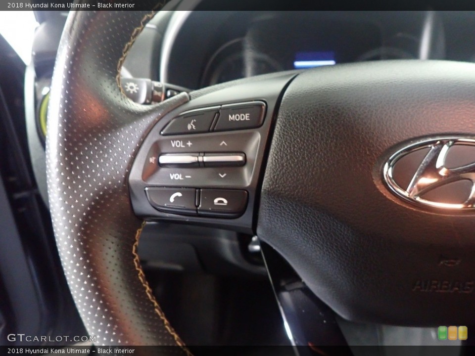 Black Interior Steering Wheel for the 2018 Hyundai Kona Ultimate #141731789