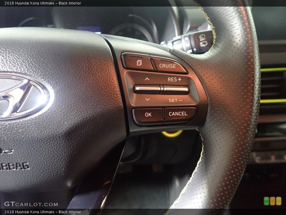 Black Interior Steering Wheel for the 2018 Hyundai Kona Ultimate #141731810