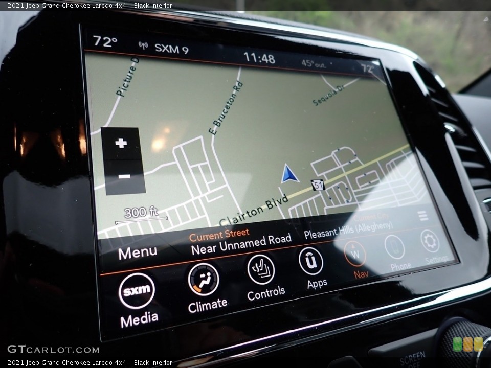 Black Interior Navigation for the 2021 Jeep Grand Cherokee Laredo 4x4 #141732250