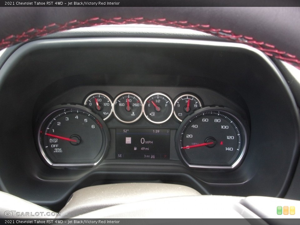 Jet Black/Victory Red Interior Gauges for the 2021 Chevrolet Tahoe RST 4WD #141732299
