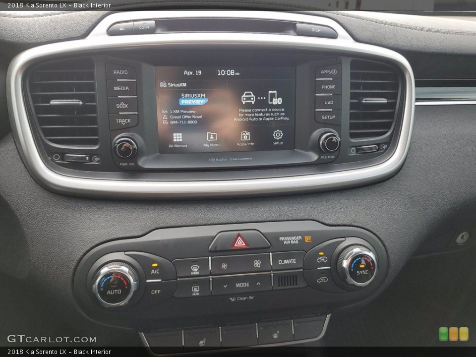 Black Interior Controls for the 2018 Kia Sorento LX #141734993