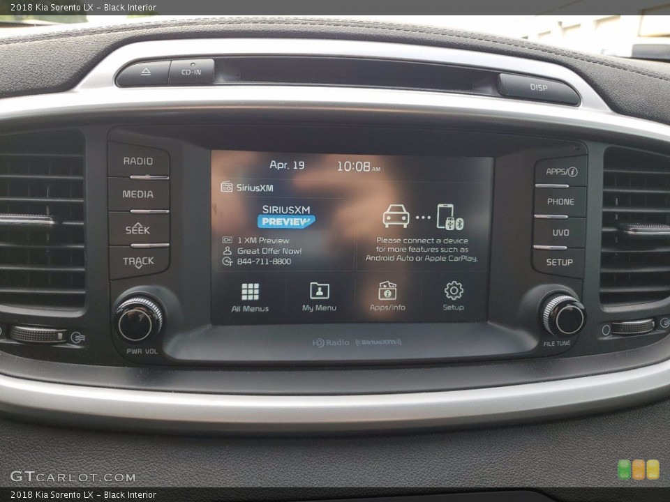 Black Interior Controls for the 2018 Kia Sorento LX #141734996