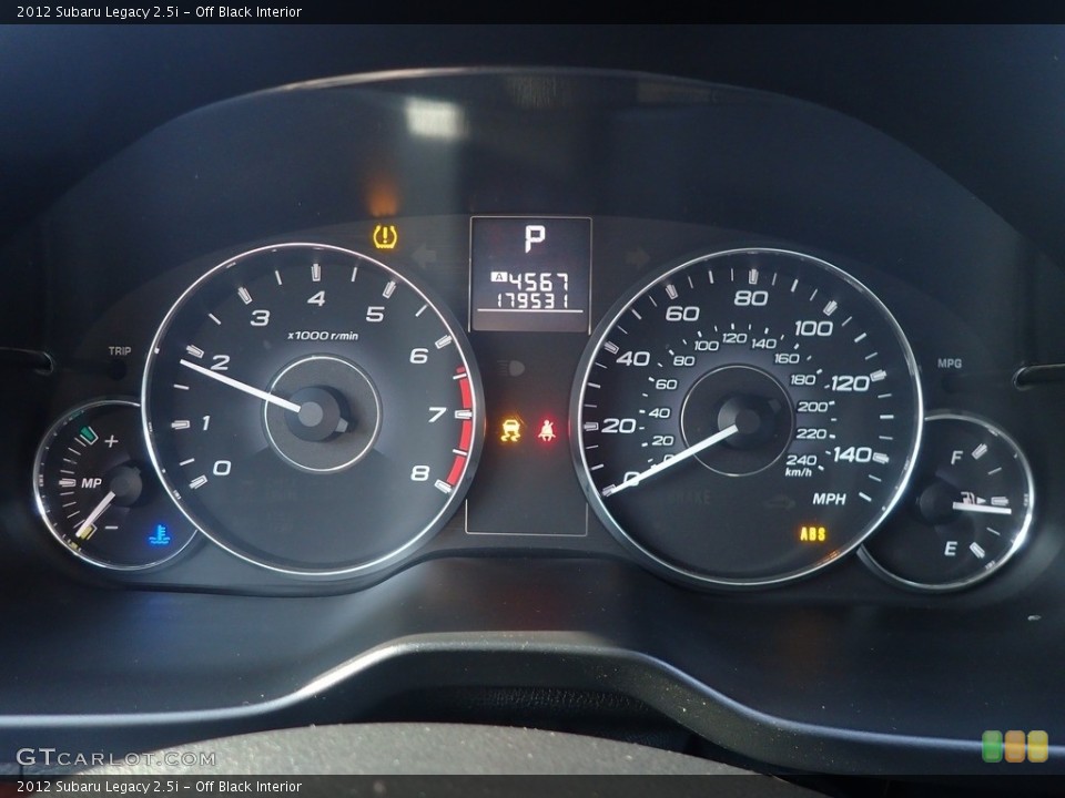 Off Black Interior Gauges for the 2012 Subaru Legacy 2.5i #141736380