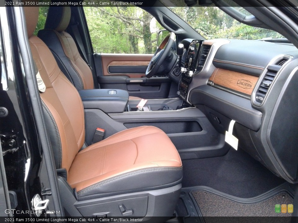 Cattle Tan/Black Interior Front Seat for the 2021 Ram 3500 Limited Longhorn Mega Cab 4x4 #141738480