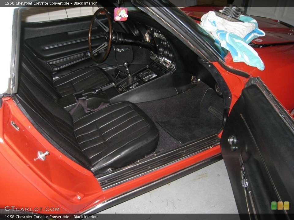 Black Interior Photo for the 1968 Chevrolet Corvette Convertible #141739291