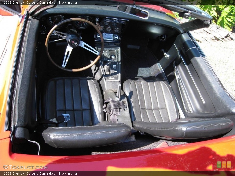 Black Interior Front Seat for the 1968 Chevrolet Corvette Convertible #141739368