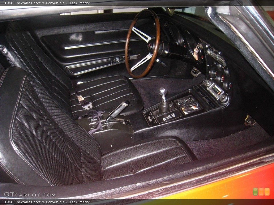 Black Interior Front Seat for the 1968 Chevrolet Corvette Convertible #141739451