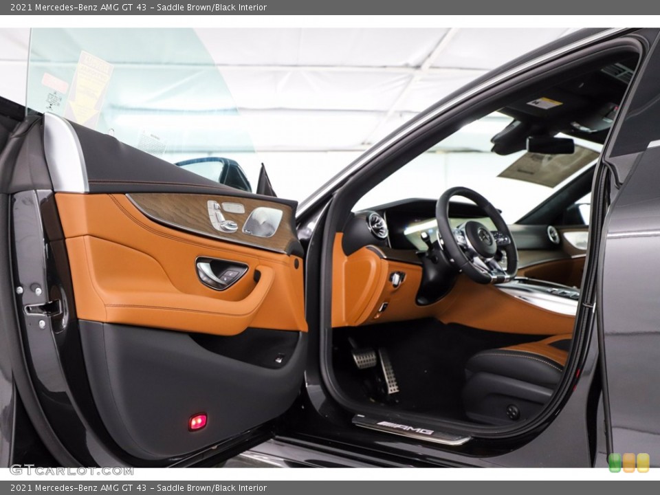 Saddle Brown/Black Interior Door Panel for the 2021 Mercedes-Benz AMG GT 43 #141740410