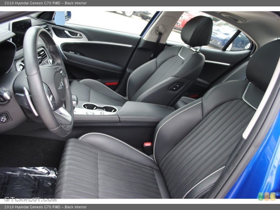 Black Interior Front Seat for the 2019 Hyundai Genesis G70 RWD #141740419