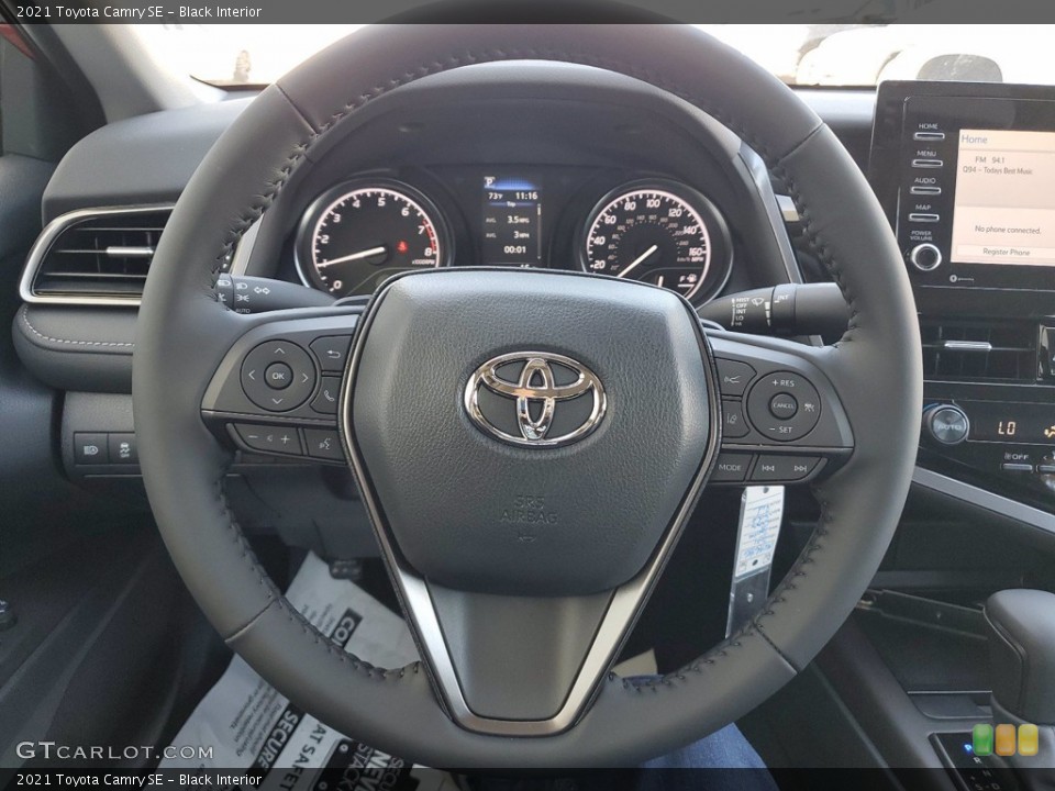 Black Interior Steering Wheel for the 2021 Toyota Camry SE #141742711