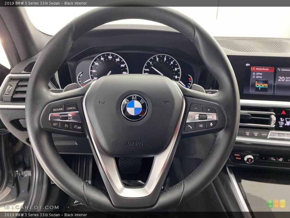 Black Interior Steering Wheel for the 2019 BMW 3 Series 330i Sedan #141744584