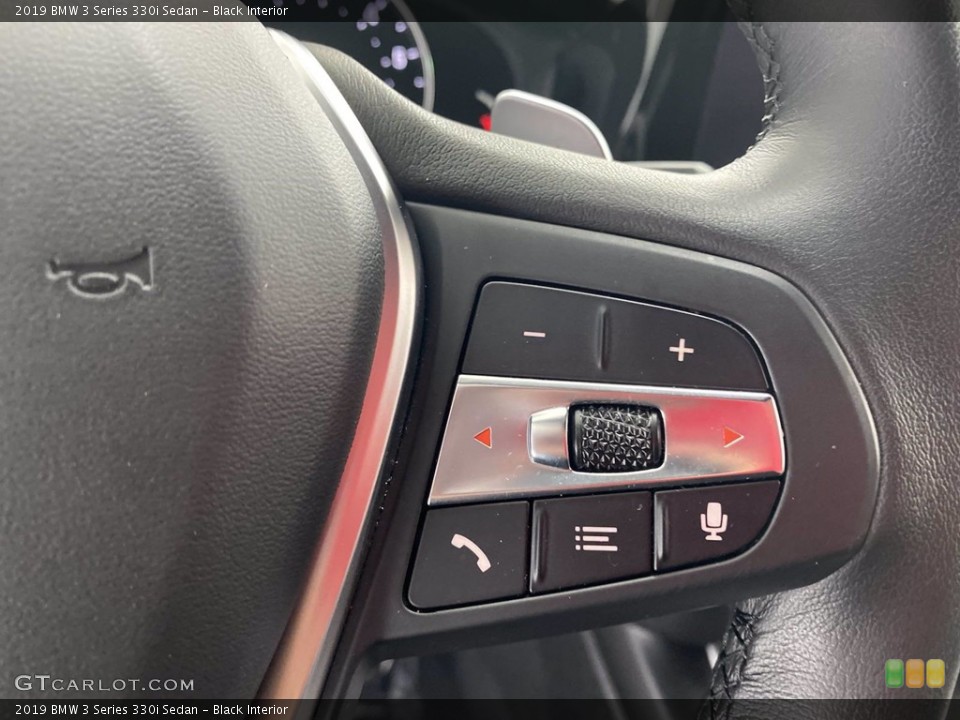 Black Interior Steering Wheel for the 2019 BMW 3 Series 330i Sedan #141744620