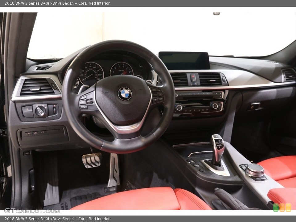 Coral Red Interior Dashboard for the 2018 BMW 3 Series 340i xDrive Sedan #141746676