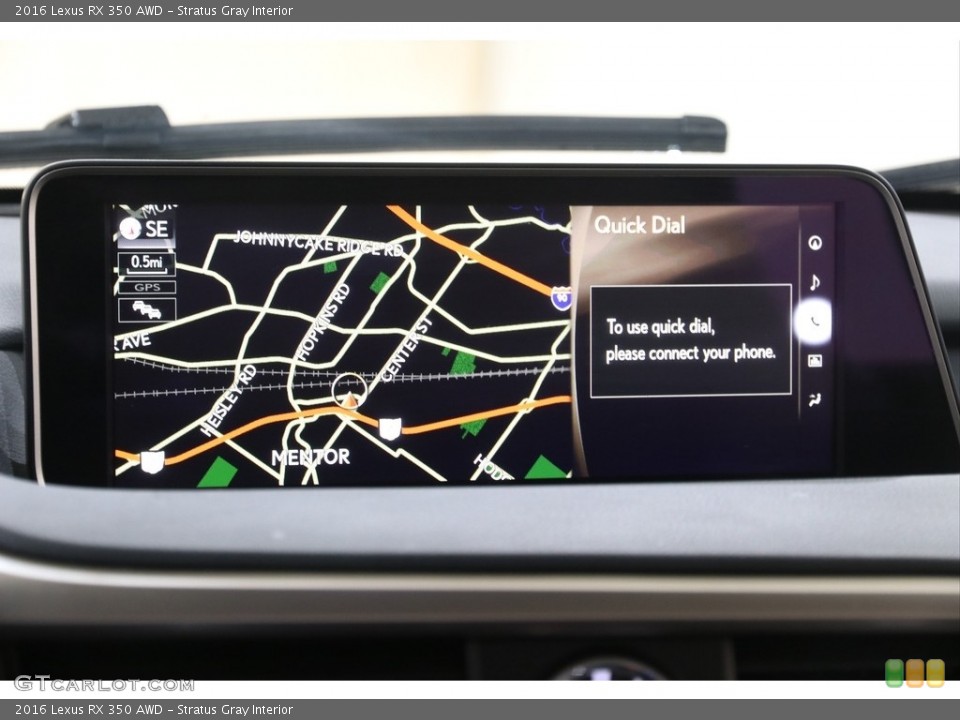 Stratus Gray Interior Navigation for the 2016 Lexus RX 350 AWD #141753552