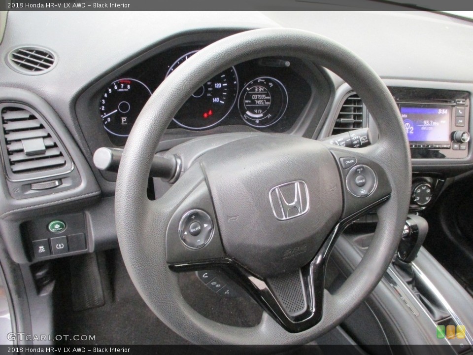 Black Interior Steering Wheel for the 2018 Honda HR-V LX AWD #141754032