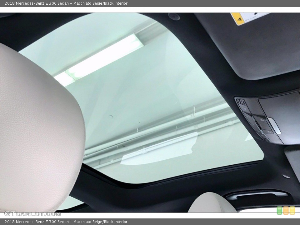 Macchiato Beige/Black Interior Sunroof for the 2018 Mercedes-Benz E 300 Sedan #141755604