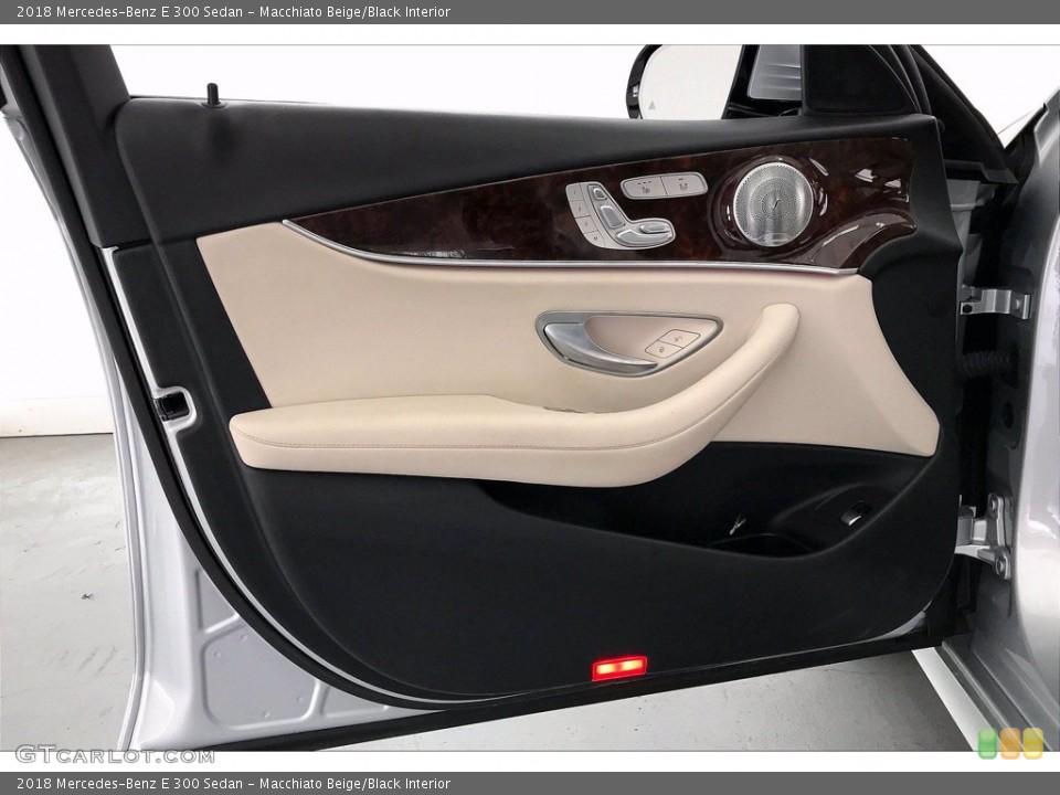 Macchiato Beige/Black Interior Door Panel for the 2018 Mercedes-Benz E 300 Sedan #141755622