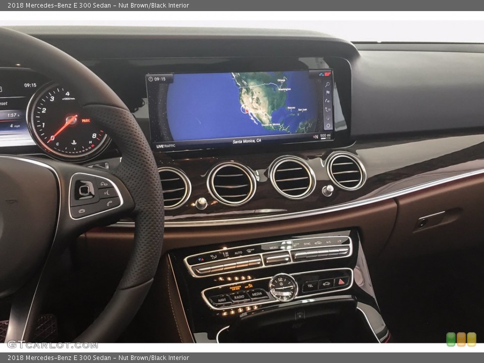Nut Brown/Black Interior Dashboard for the 2018 Mercedes-Benz E 300 Sedan #141756438