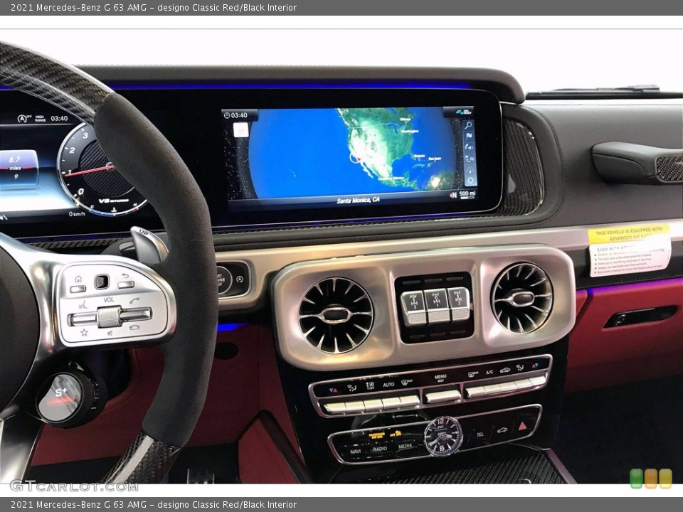 designo Classic Red/Black Interior Navigation for the 2021 Mercedes-Benz G 63 AMG #141757449