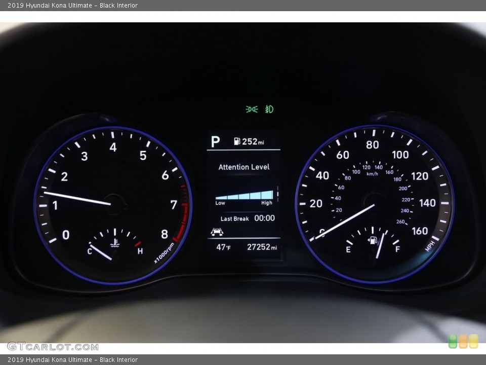 Black Interior Gauges for the 2019 Hyundai Kona Ultimate #141758489
