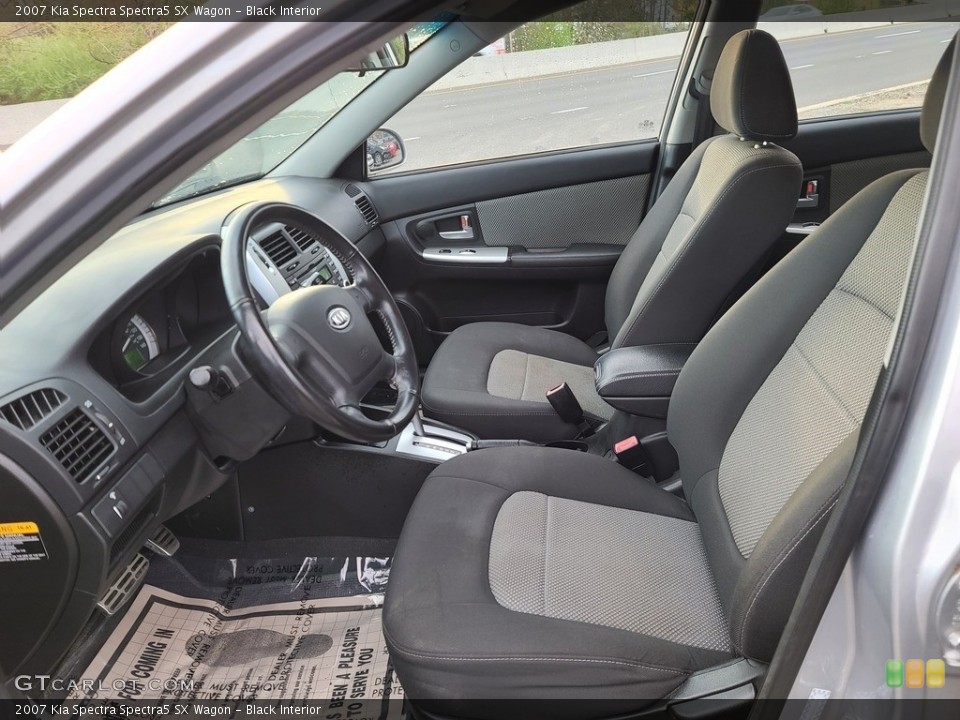 Black Interior Front Seat for the 2007 Kia Spectra Spectra5 SX Wagon #141760536