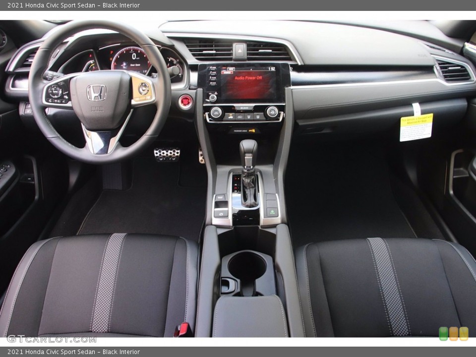 Black Interior Dashboard for the 2021 Honda Civic Sport Sedan #141762039