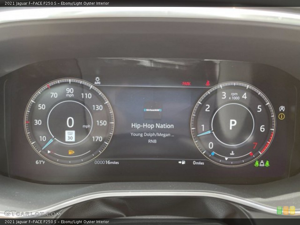 Ebony/Light Oyster Interior Gauges for the 2021 Jaguar F-PACE P250 S #141765545