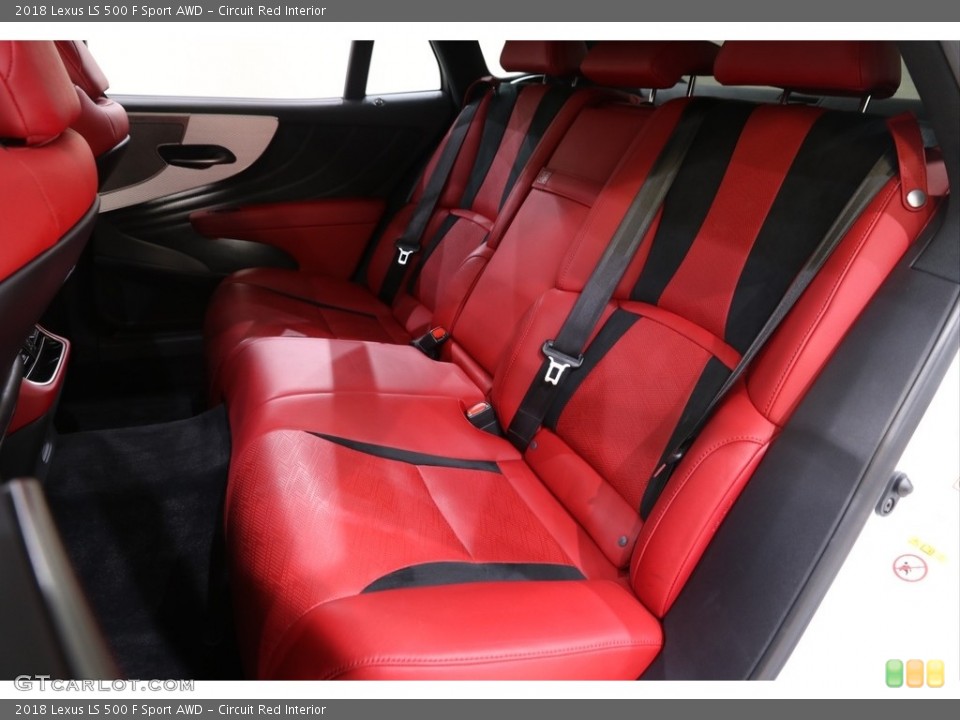 Circuit Red Interior Rear Seat for the 2018 Lexus LS 500 F Sport AWD #141767543