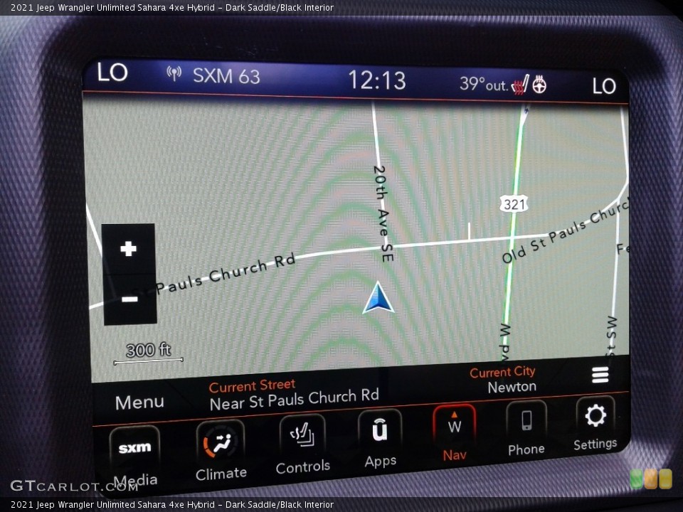 Dark Saddle/Black Interior Navigation for the 2021 Jeep Wrangler Unlimited Sahara 4xe Hybrid #141770039