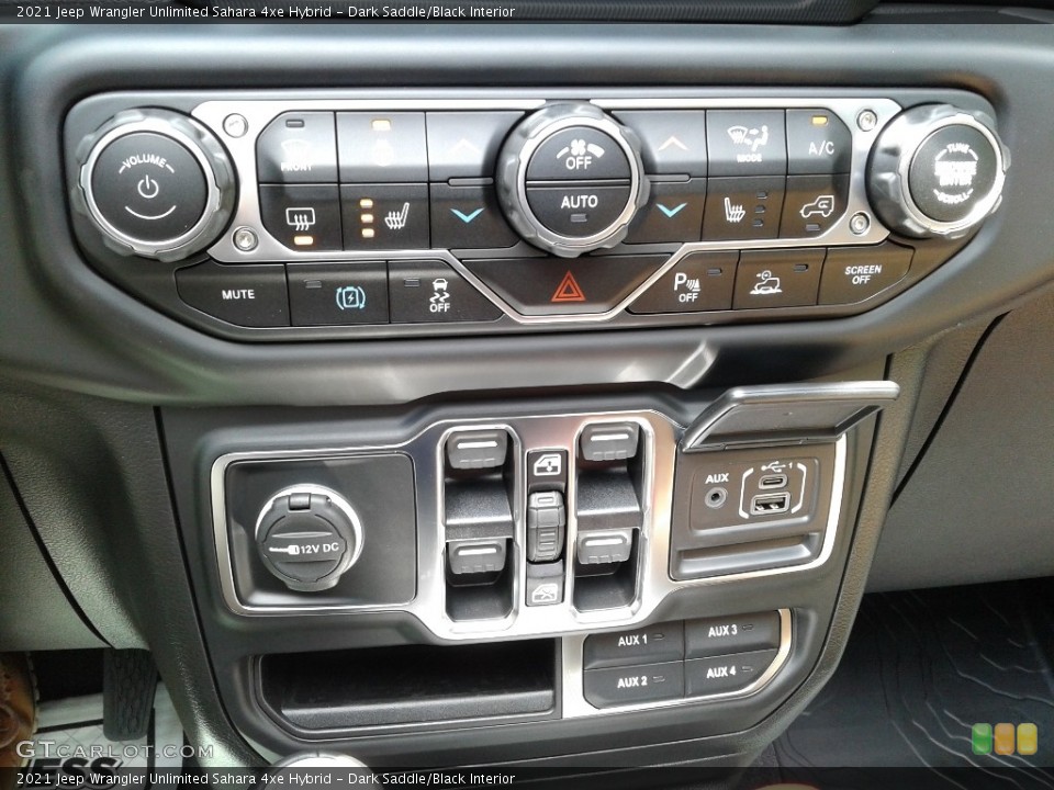 Dark Saddle/Black Interior Controls for the 2021 Jeep Wrangler Unlimited Sahara 4xe Hybrid #141770132