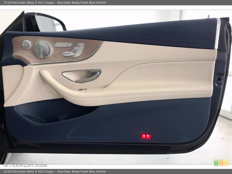 Macchiato Beige/Yacht Blue Interior Door Panel for the 2018 Mercedes-Benz E 400 Coupe #141771017
