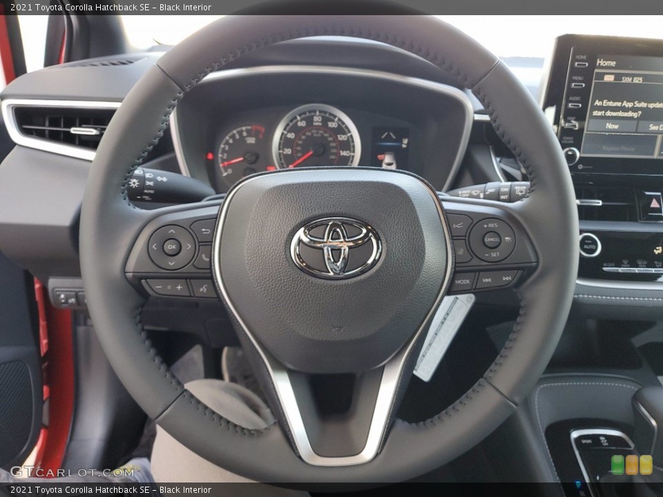 Black Interior Steering Wheel for the 2021 Toyota Corolla Hatchback SE #141773393