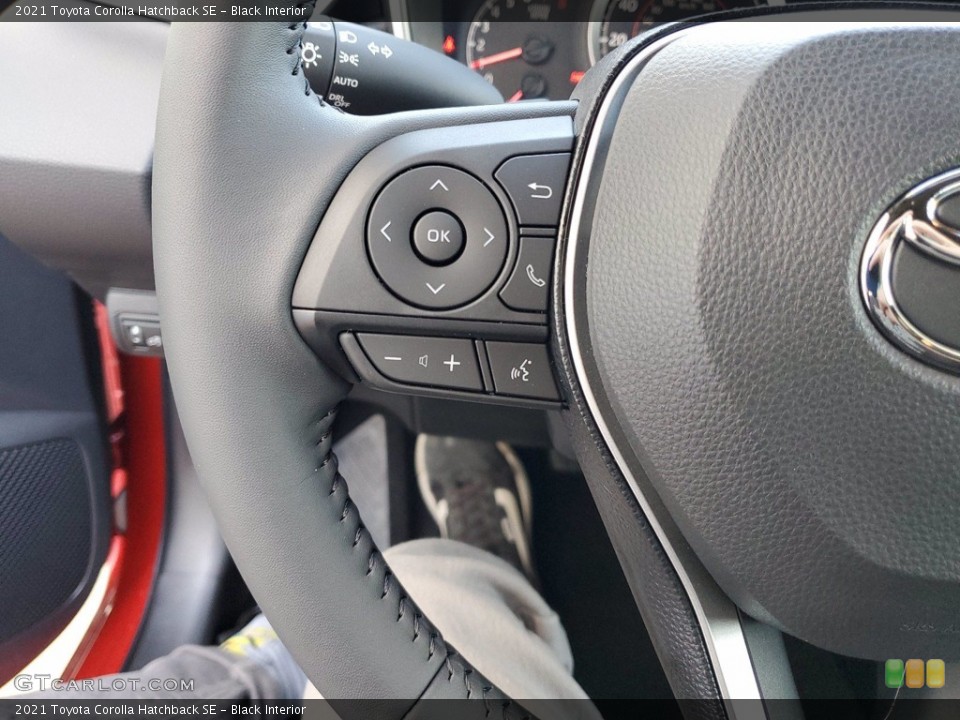 Black Interior Steering Wheel for the 2021 Toyota Corolla Hatchback SE #141773408
