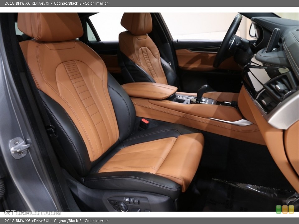 Cognac/Black Bi-Color 2018 BMW X6 Interiors