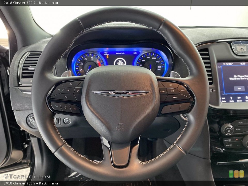 Black Interior Steering Wheel for the 2018 Chrysler 300 S #141774860