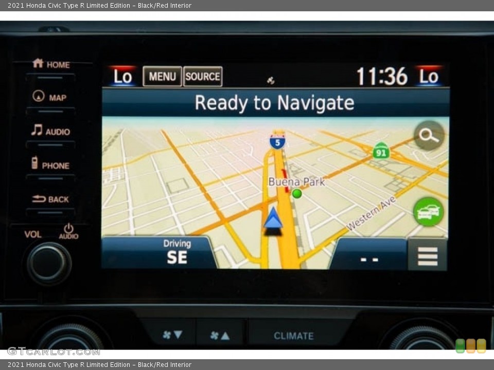 Black/Red Interior Navigation for the 2021 Honda Civic Type R Limited Edition #141777005