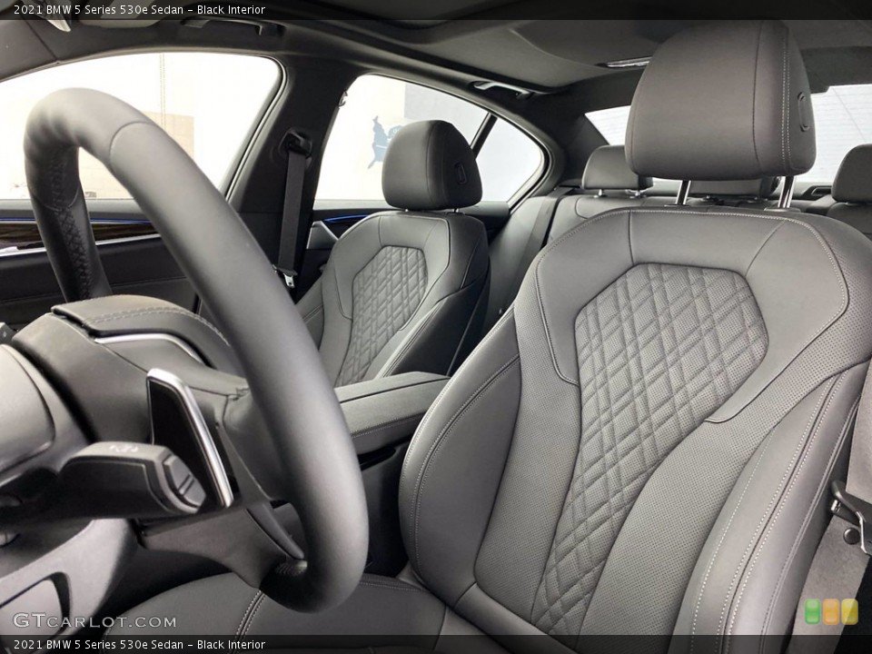 Black Interior Front Seat for the 2021 BMW 5 Series 530e Sedan #141778148