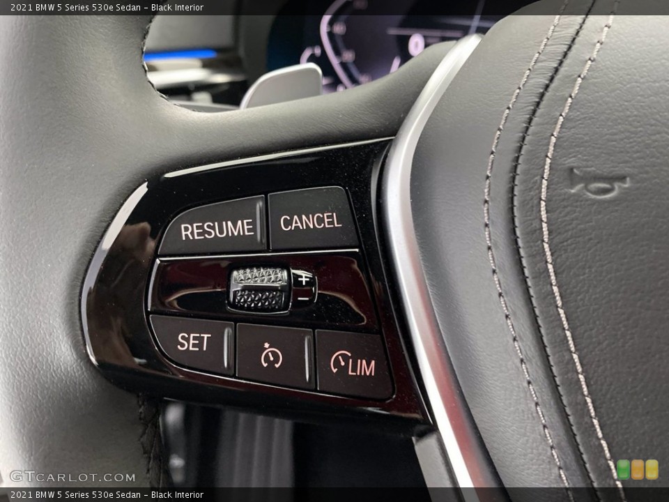 Black Interior Steering Wheel for the 2021 BMW 5 Series 530e Sedan #141778202